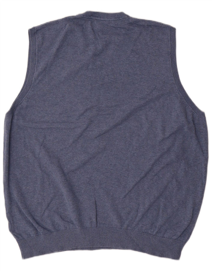 Marks & Spencer Męski podkoszulek bez rękawów, 2XL, niebieski, bawełniany