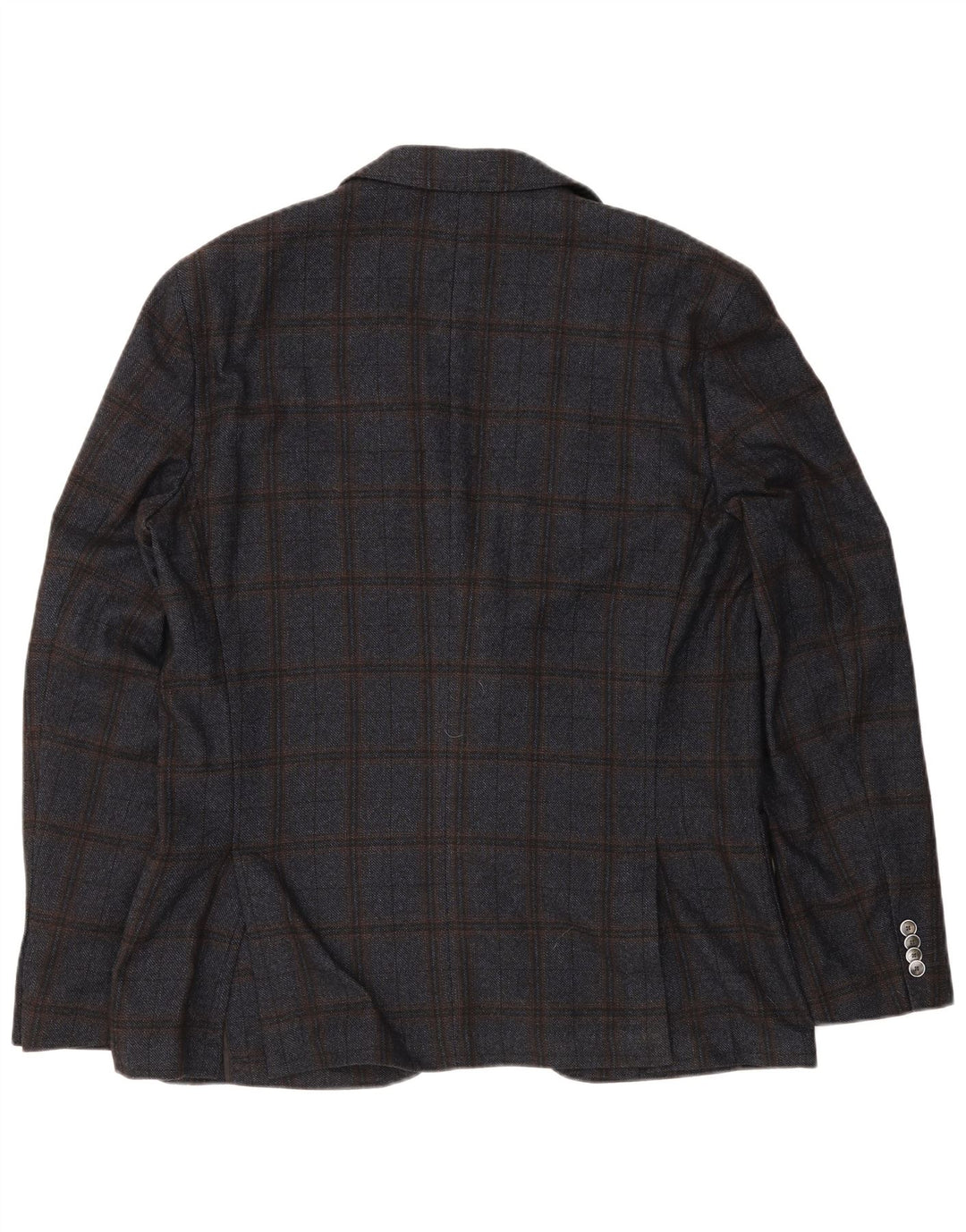Męska marynarka zapinana na 2 guziki Hugo Boss EU 56 3XL Granatowa wełniana kratka