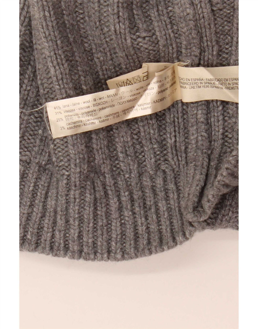 Sweter damski Massimo Dutti z golfem, UK 10, mały, szary