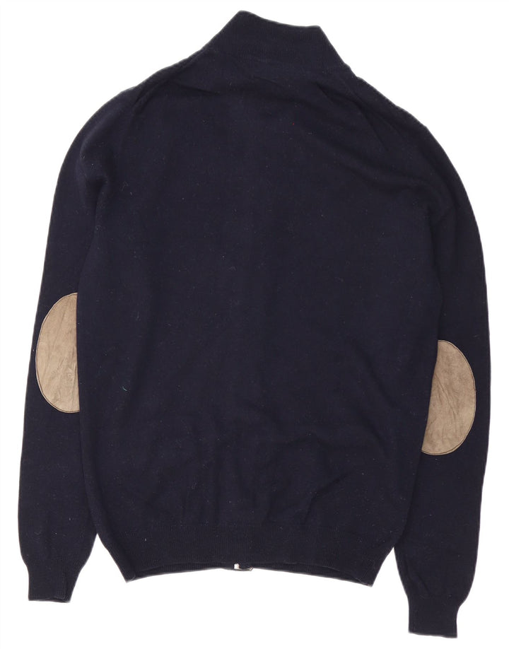 Męski sweter rozpinany Massimo Dutti, średni granatowy