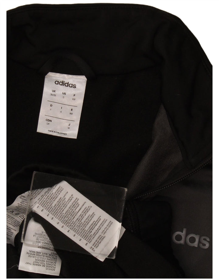 Adidas Męska kurtka dresowa UK 36/38 Mały czarny poliester z blokami kolorów