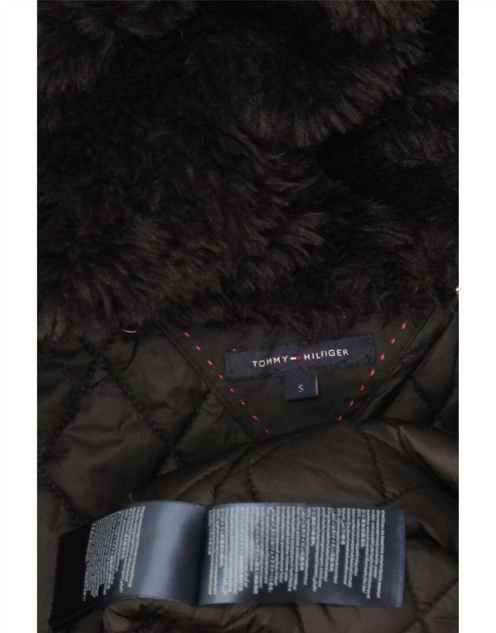 Damska kurtka parka z kapturem, oversize Tommy Hilfiger UK 10, mała czarna