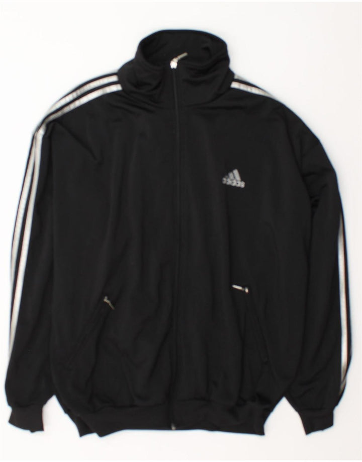 Adidas Męska kurtka dresowa UK 40/42, duża, czarna, poliester