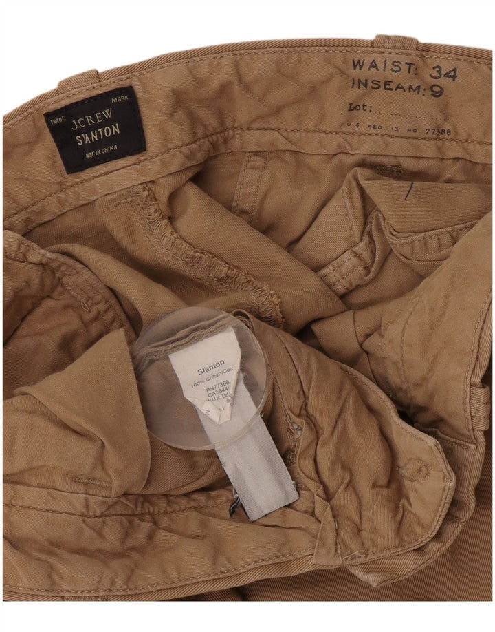Męskie spodenki J. Crew Stanton Chino W34, duże, beżowe, bawełniane