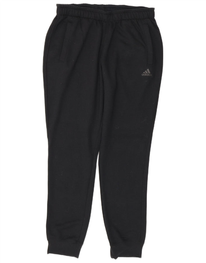 Męskie spodnie dresowe Adidas Climalite, duże, czarne, poliestrowe