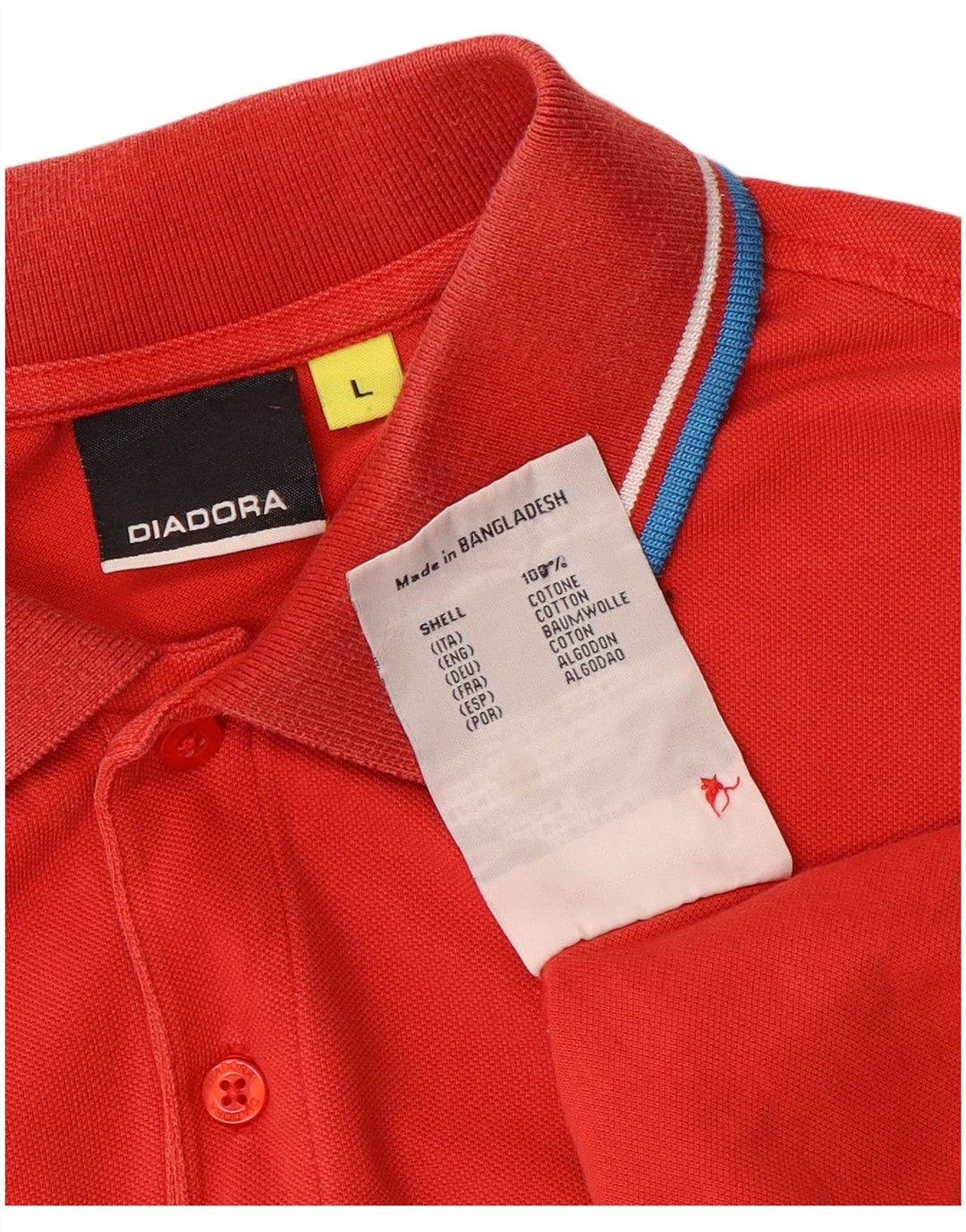 Męska koszulka polo Diadora, duża, czerwona, bawełniana
