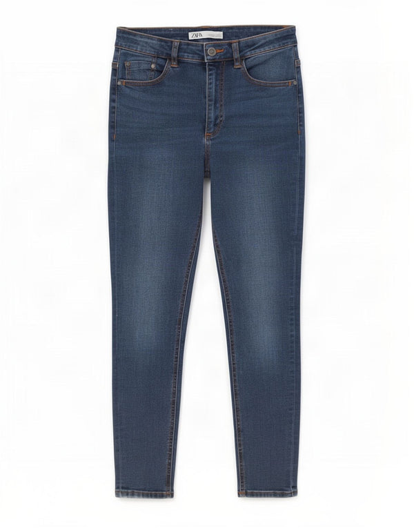 Damskie jeansy skinny Zara EU 38 Small W28 L27 Niebieskie bawełniane