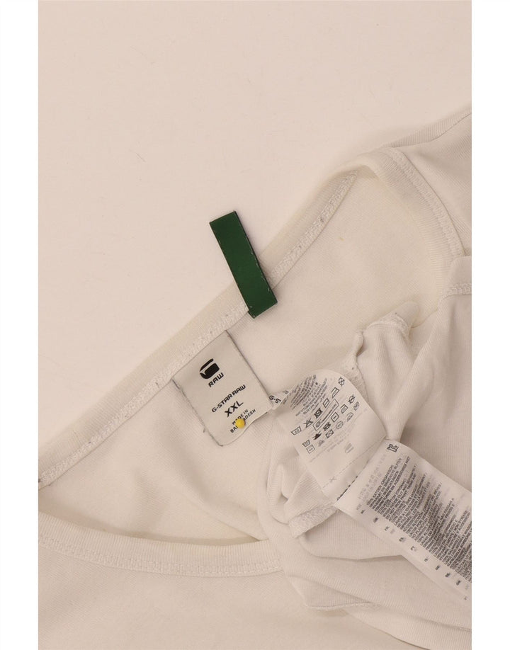 Męska koszulka G-Star 2XL Biała bawełna
