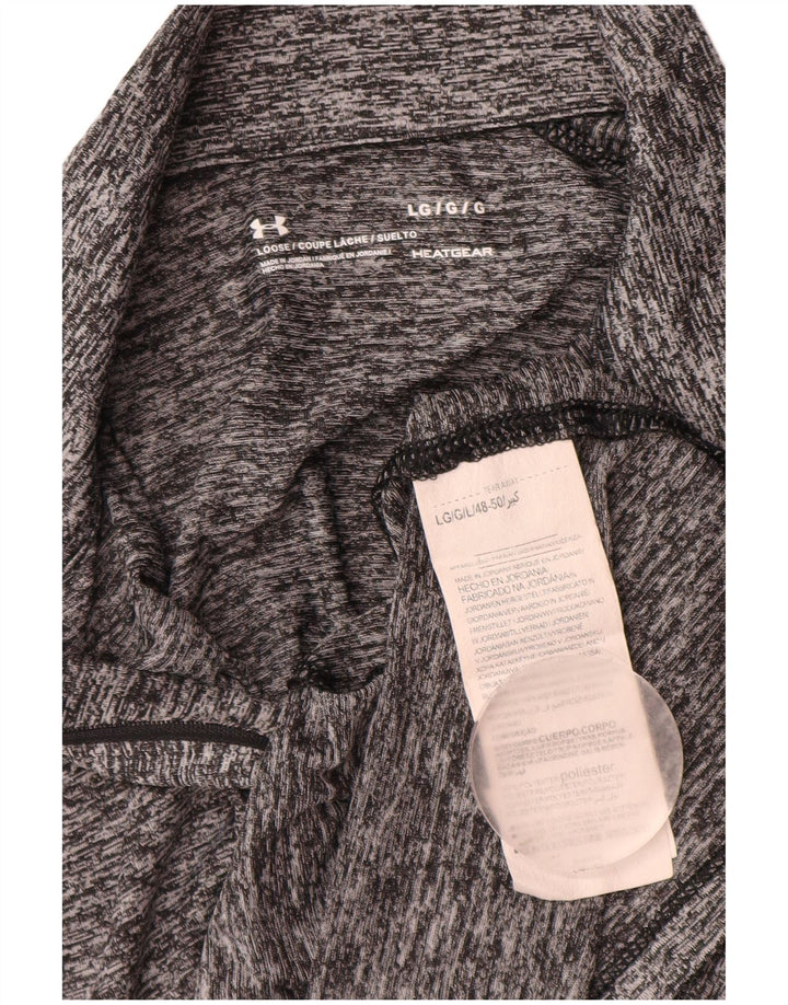 Damski top Under Armour Heat Gear z długim rękawem, duży, szary poliester, UK 14