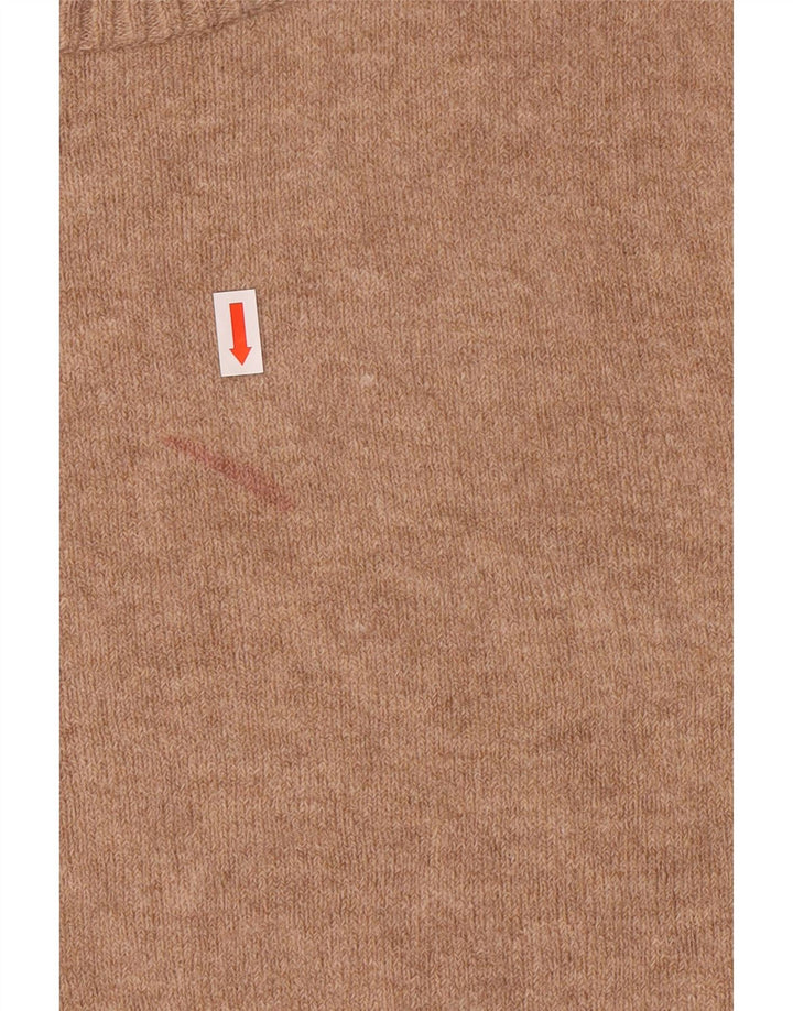 J. CREW Damski sweter z okrągłym dekoltem UK 14 Średni brązowy nylon