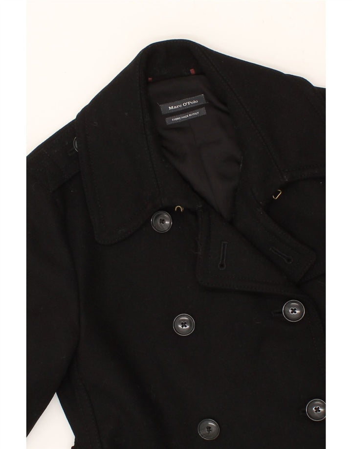 MARC O'POLO Womens Double Breasted Coat IT 38 XS Black Wool Vintage Marc O'Polo and Second-Hand Marc O'Polo from Messina Hembry 