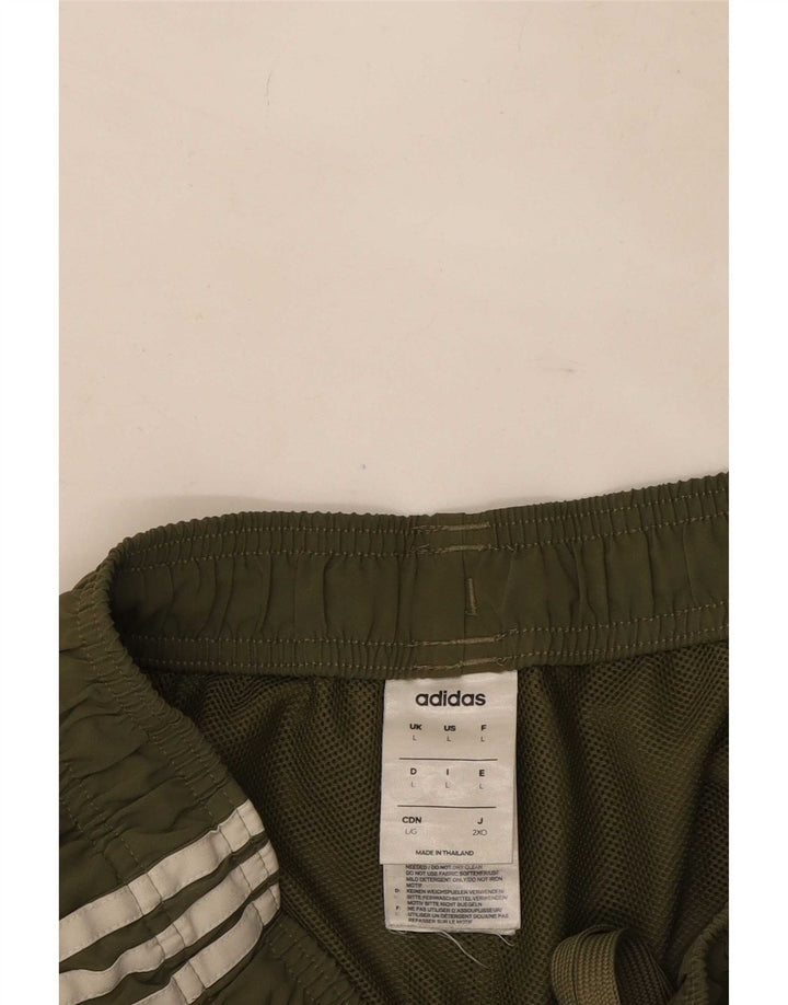 Męskie spodenki sportowe Adidas, duże, khaki, poliester