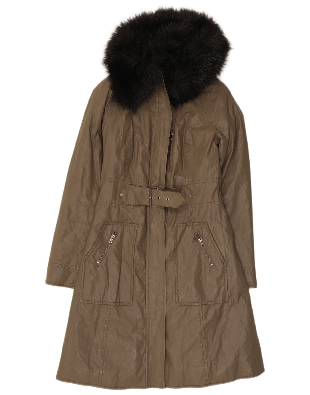 Płaszcz damski Dkny UK 6 XS Khaki Ramie