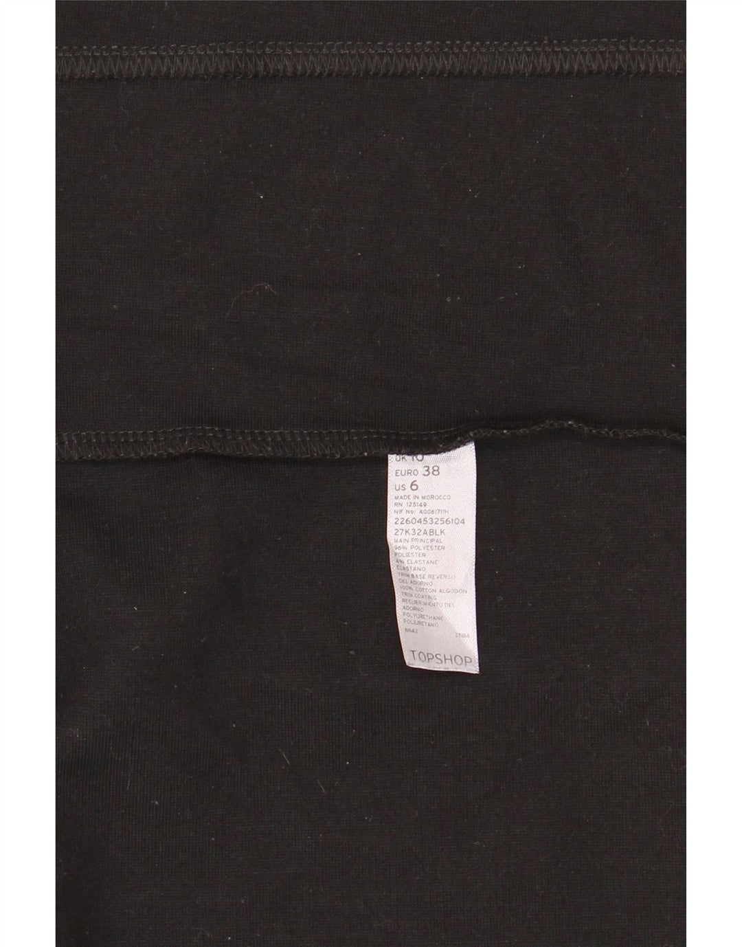 Damska spódnica ołówkowa Topshop UK 10 Small W28 Czarny poliester