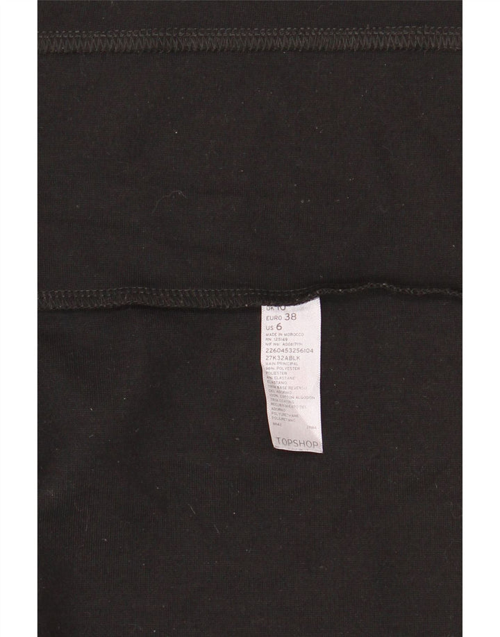 Damska spódnica ołówkowa Topshop UK 10 Small W28 Czarny poliester
