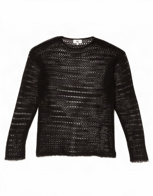 Damski szydełkowy, prześwitujący top Zara UK 10 Small Black
