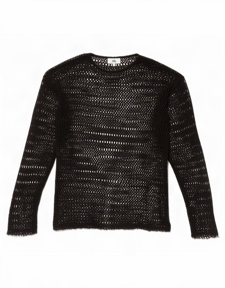 Damski szydełkowy, prześwitujący top Zara UK 10 Small Black