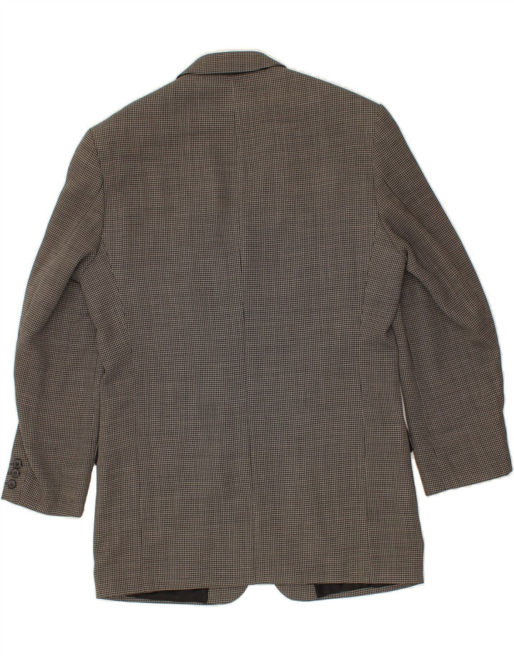 ST. BERNARD Mens 3 Button Blazer Jacket IT 50 Large Grey Check Wool Vintage St. Bernard and Second-Hand St. Bernard from Messina Hembry 