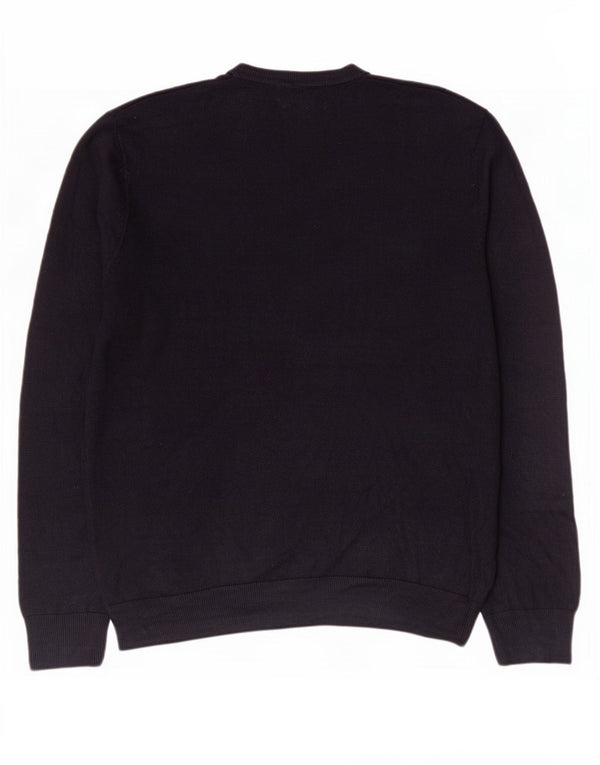 Marks & Spencer Męski sweter z dekoltem w kształcie litery V, XL, granatowy, akrylowy