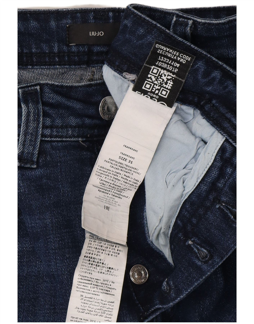 Damskie jeansy LIU JO Frank Slim W31 L29 granatowe