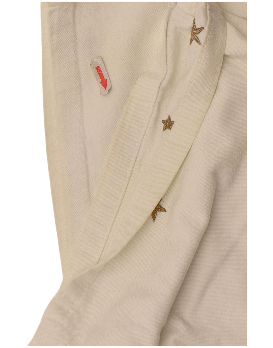 Damskie spodenki jeansowe w stylu vintage IT 42 Medium W30 Biała geometryczna bawełna