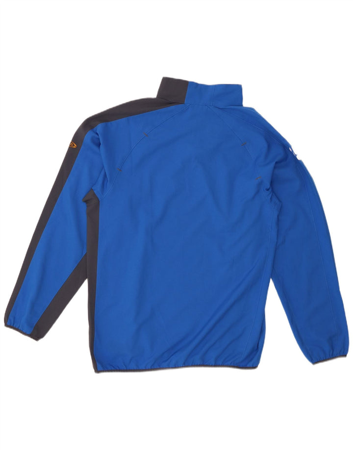 Męski dresowy sweter z grafiką i zamkiem błyskawicznym PUMA, mały, niebieski, z blokami kolorów