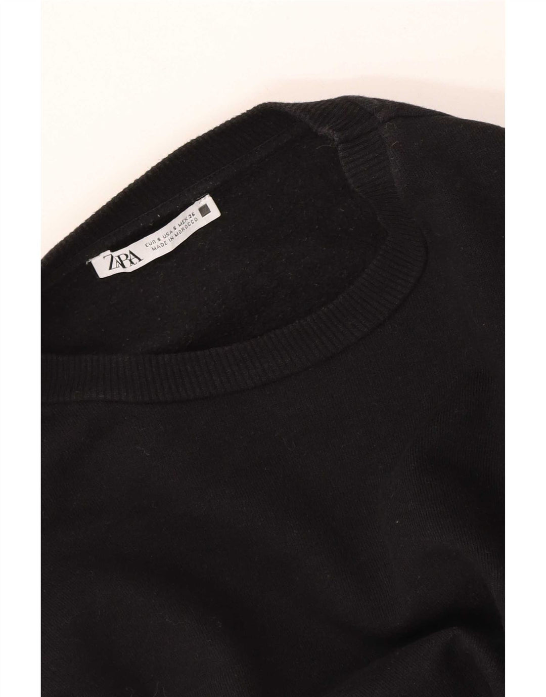 Damska bluza oversize Zara Crop UK 10, mała, czarna, w kwiaty