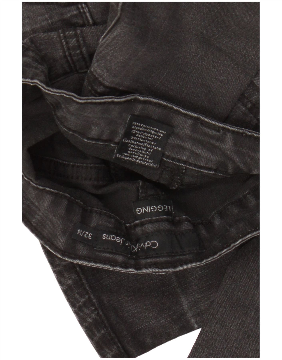 Damskie leginsy Calvin Klein US 14 Large W32 L30 Szara bawełna