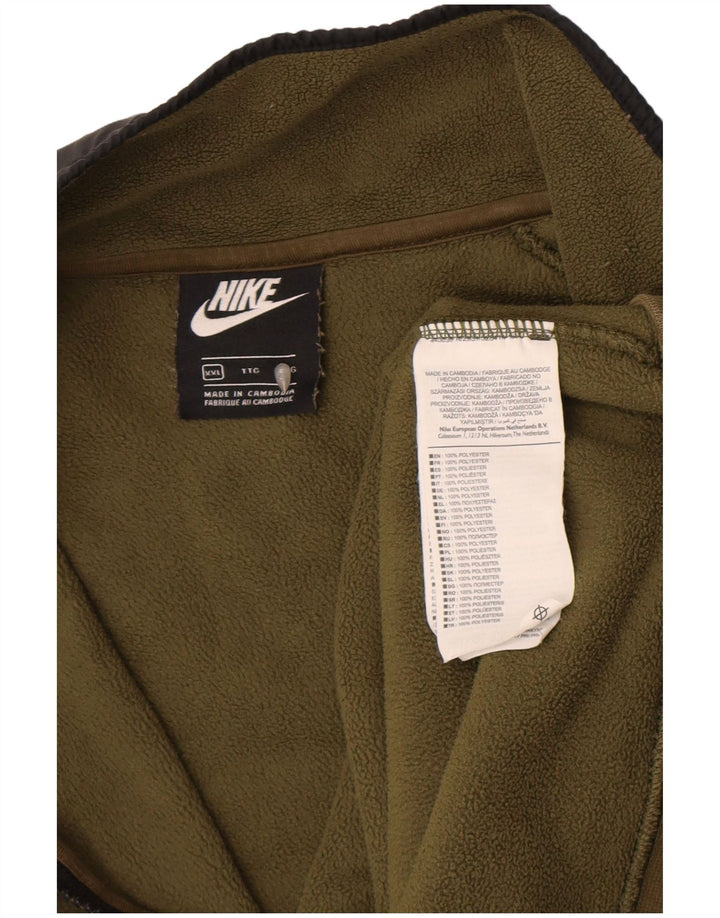 Męski sweter polarowy Nike z zamkiem błyskawicznym 2XL, poliester w kolorze khaki