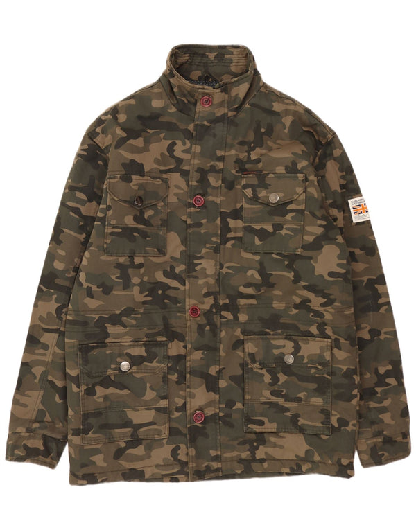 Męska kurtka użytkowa SUPERDRY UK 44 2XL Khaki, nylon w kamuflażu