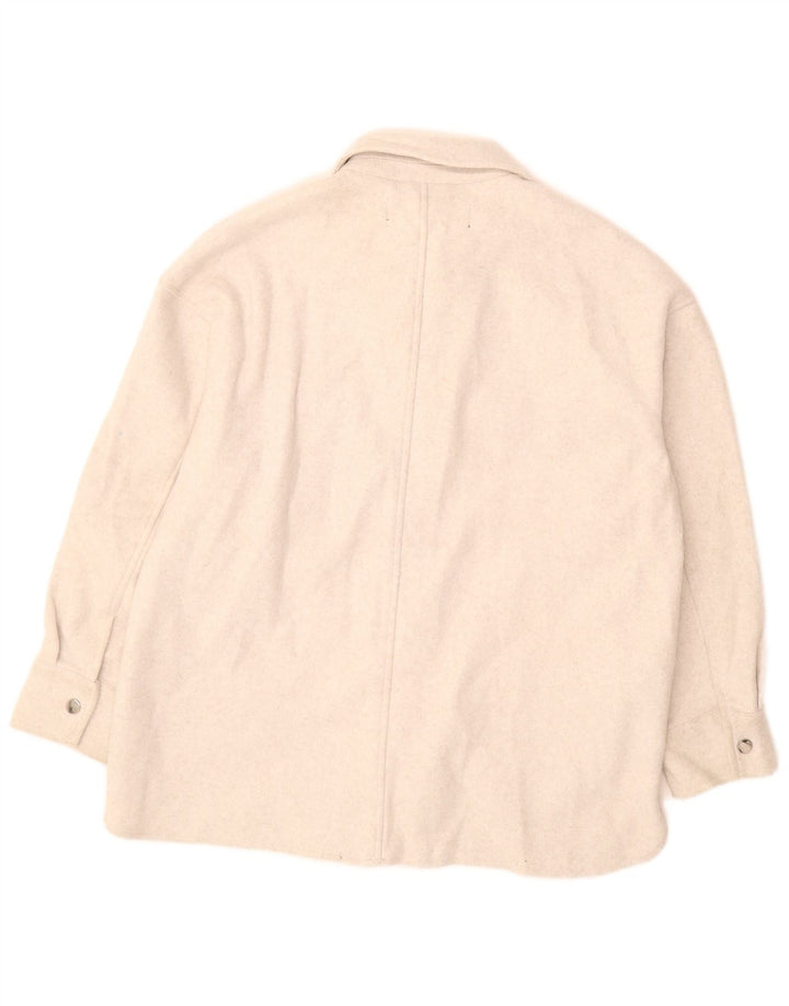 Damska koszula wierzchnia Zara Oversize UK 10, mała, złamana biel, poliester