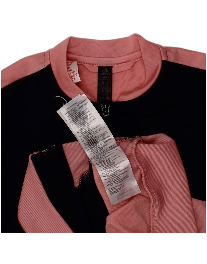 Kurtka dresowa Adidas dziewczęca 9-10 lat Różowy poliester z blokami kolorów