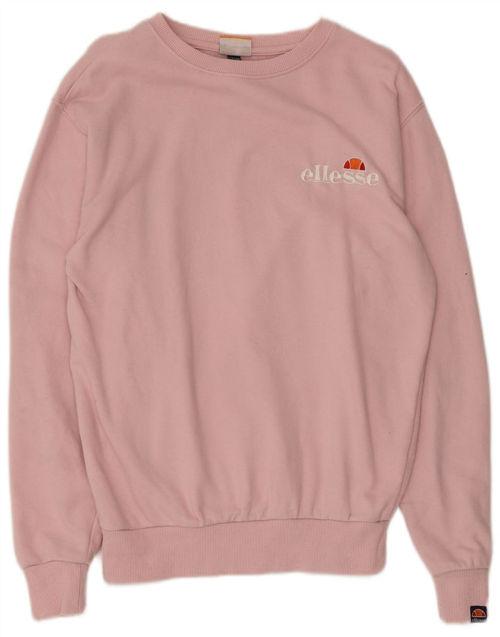 Damska bluza dresowa Ellesse z grafiką oversize, UK 8, mała, różowa bawełna