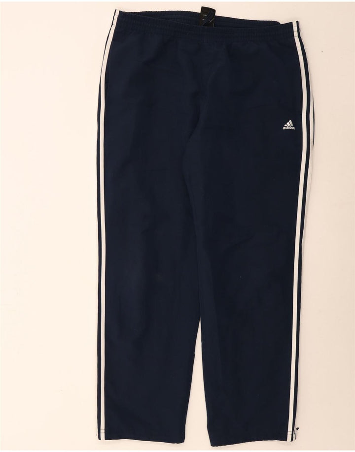 Męskie spodnie dresowe Adidas Climalite XL, granatowe, poliestrowe