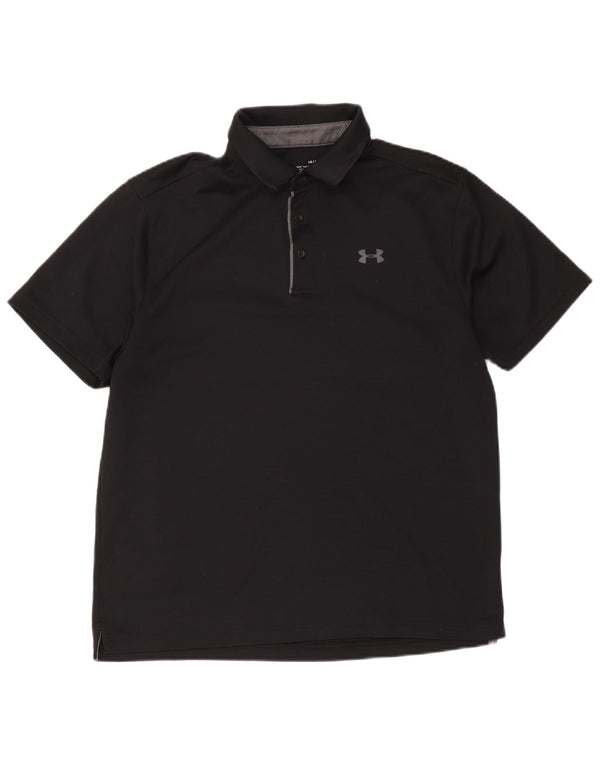 Męska koszulka polo Under Armour, duża, czarna, z poliestru