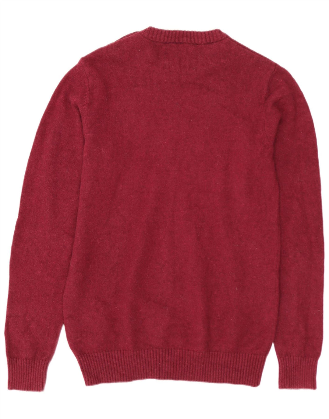 Męski sweter JACK & JONES z okrągłym dekoltem, średnia, bordowa bawełna