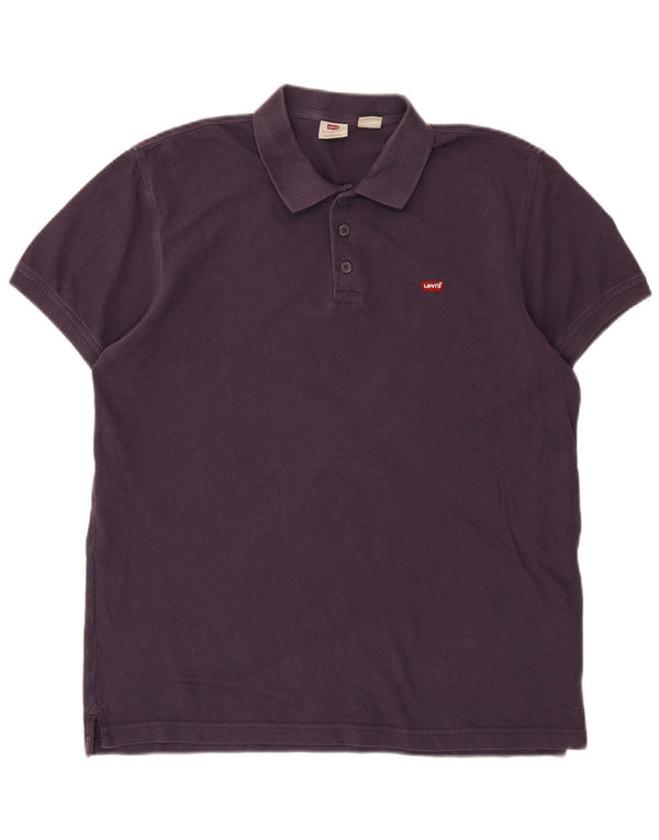 Męska koszulka polo Levi's o standardowym kroju, duża, fioletowa, bawełniana