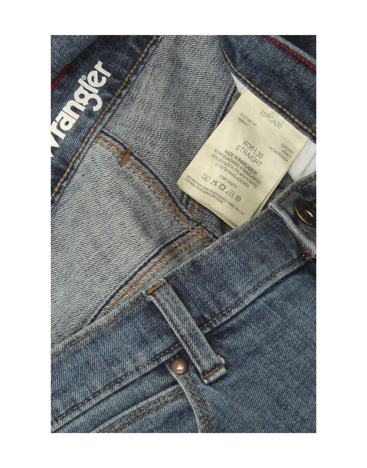 Wrangler Męskie Proste Dżinsy W36 L30 Niebieskie Bawełniane