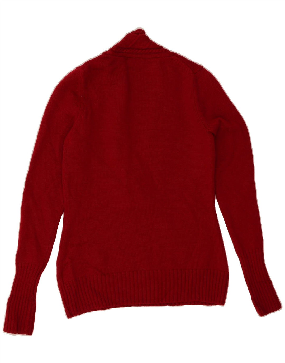 EDDIE BAUER Womens V-Neck Jumper Sweater UK 14 Medium Red Wool Vintage Eddie Bauer and Second-Hand Eddie Bauer from Messina Hembry 
