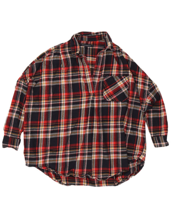 Damska koszula flanelowa French Connection UK 14, duża, wielobarwna krata