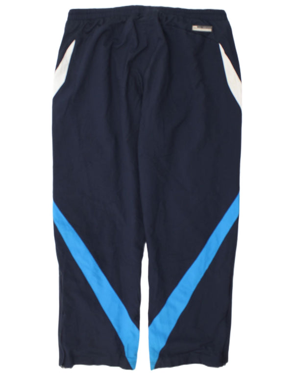 Męskie spodnie dresowe Adidas 2XL Granatowy poliester z blokami kolorów