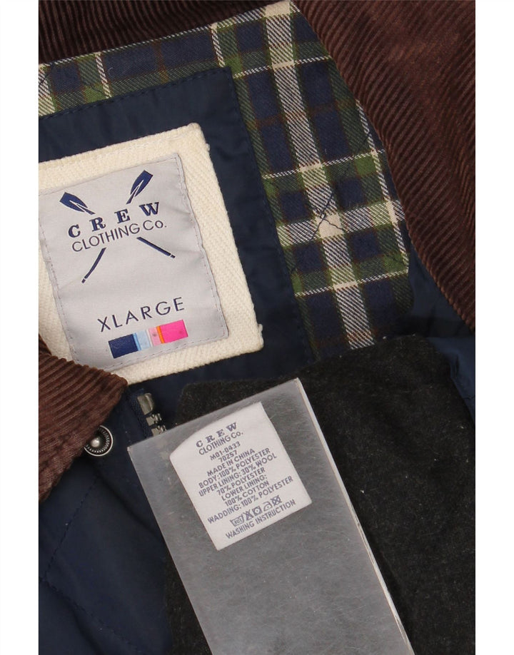 Crew Clothing Męska pikowana kurtka UK 42 XL Granatowy poliester