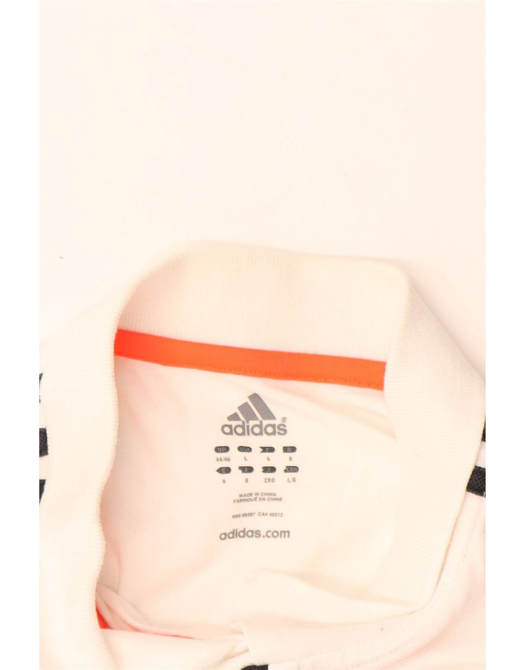 Męska koszulka polo ADIDAS FC Bayern Munchen UK 44/46, duża, biała bawełna