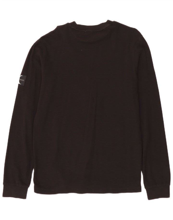 Męski top z długim rękawem Calvin Klein Jeans, duży, brązowy