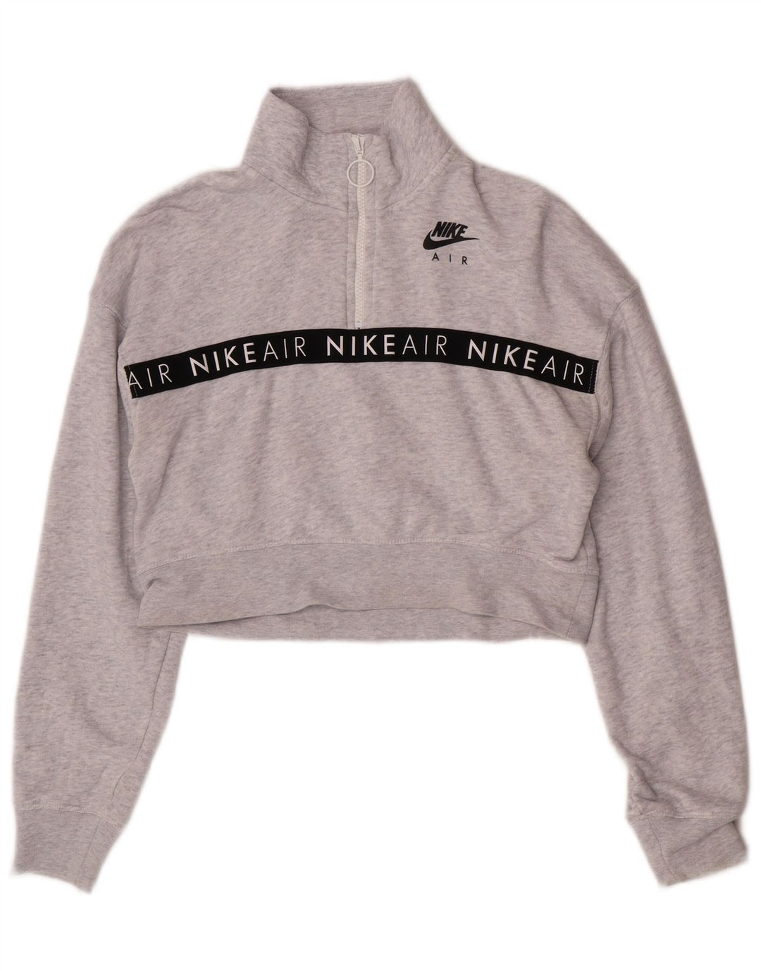Damska bluza Nike Crop Graphic Jumper UK 10 Small Grey Flecked