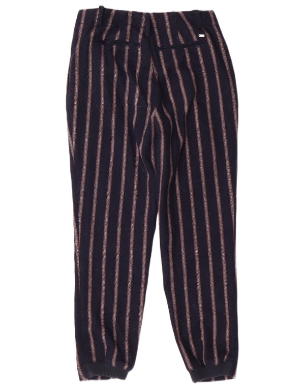 Damskie spodnie typu Crop Casual Tommy Hilfiger W26 L25 Wełniane granatowe paski