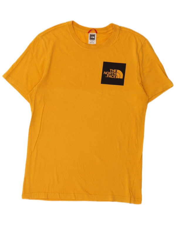 T-shirt męski The North Face, mały, żółty, bawełniany
