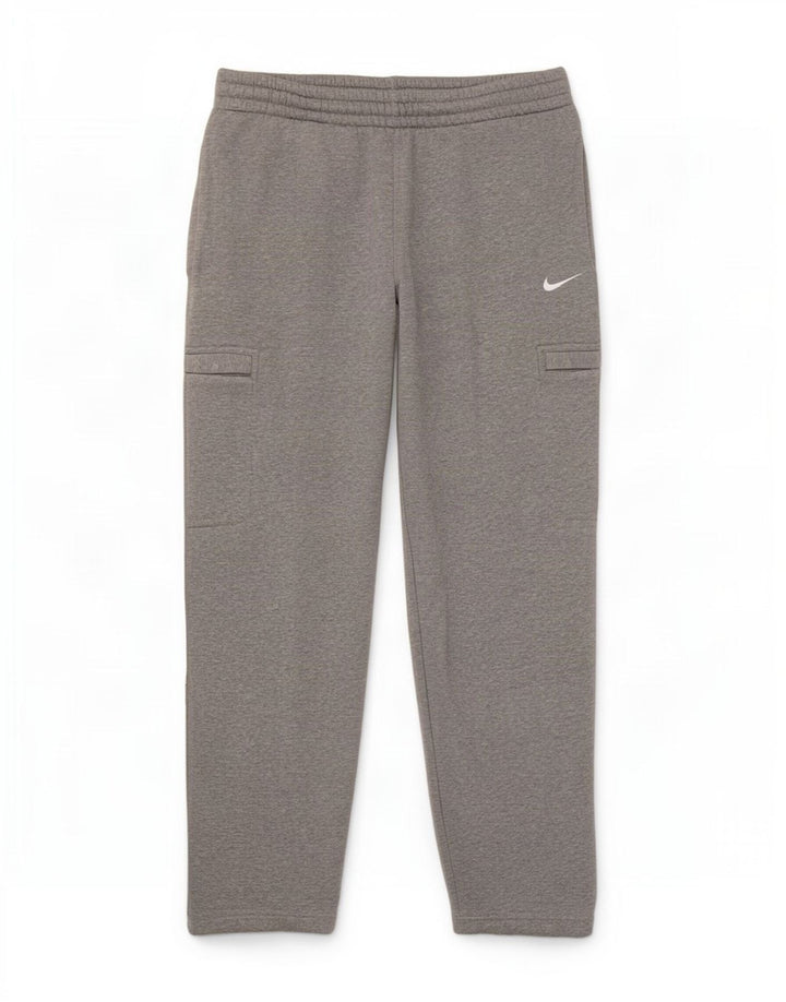 Męskie spodnie dresowe Nike Cargo, duże, szare, bawełniane w cętki
