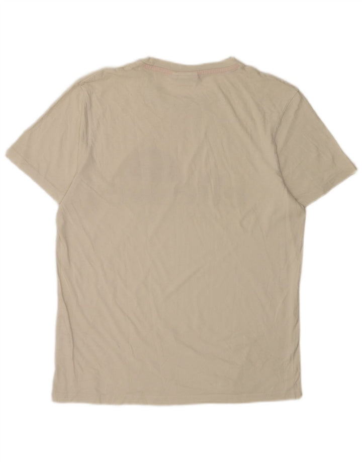 Męski T-shirt Ellesse Heritage z grafiką, duży, biały, bawełniany