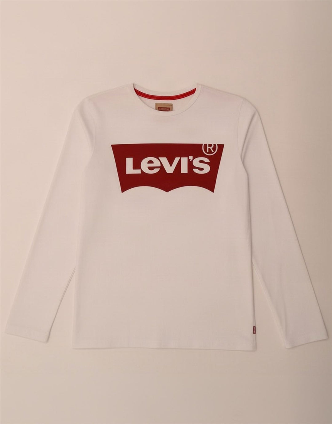 Chłopięcy top z grafiką Levi's z długim rękawem 15-16 lat, biała bawełna